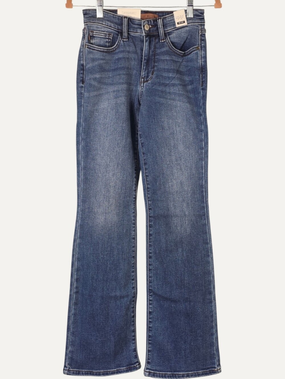 Judy Blue Thermal Bootcut Jeans 0/24 NWT Dark Wash Mid Rise 82621